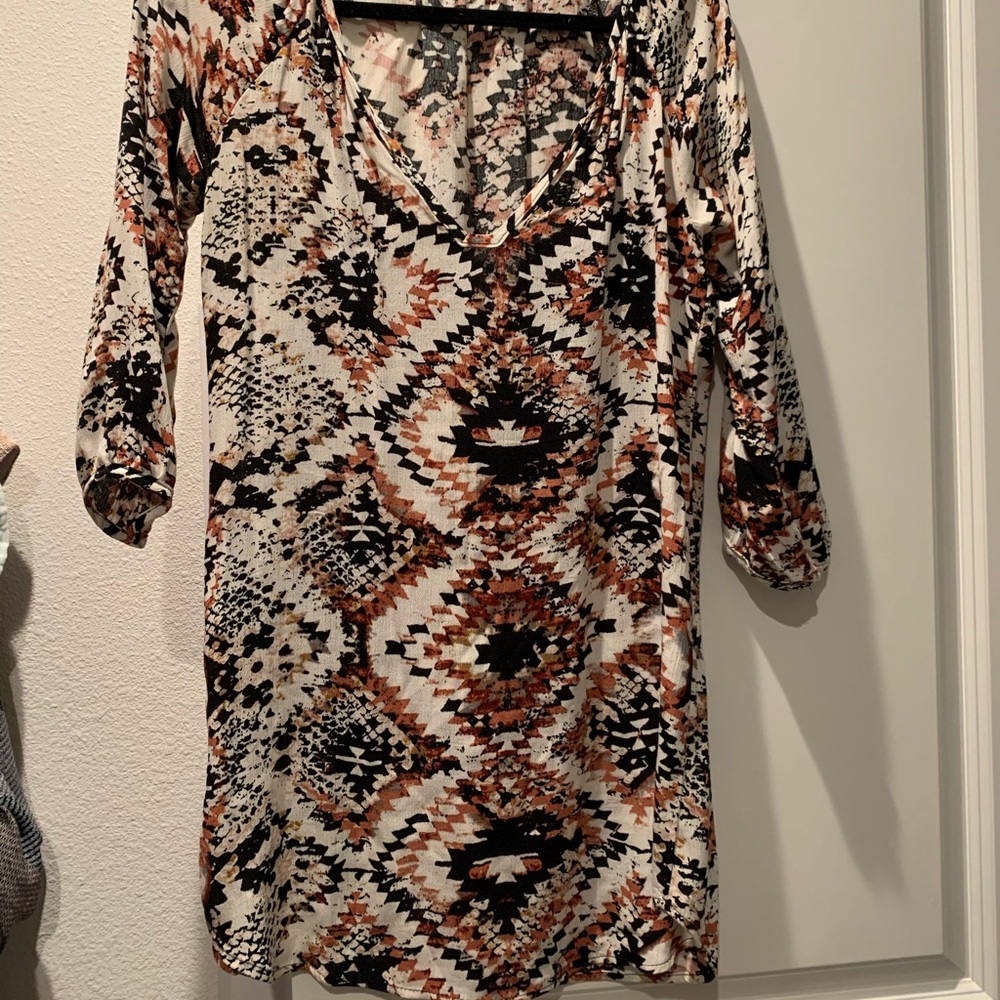 glam brand mini dress, tribal design